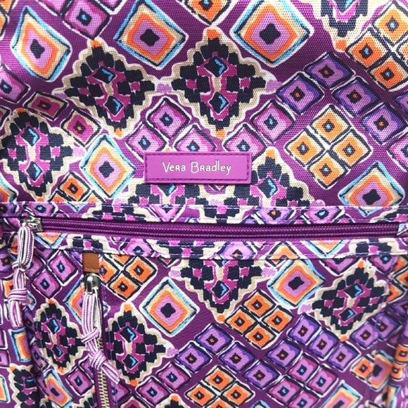 Vera Bradley Purple Patterned Women's Backpack - Picture 10 of 10